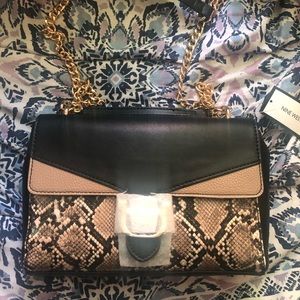 Purse with snack print pattern